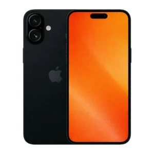 Apple iPhone 16 u crnoj boji, prednja i stražnja strana