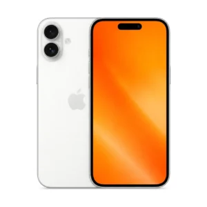 Apple iPhone 16 Plus u bijeloj boji, prednja i stražnja strana